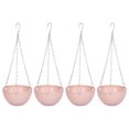 thumbnail image 1 of Colgador de plantas Uxcell Macrame, maceta de flores colgante para interiores, paquete de 4 en color rosa, 1 of 1