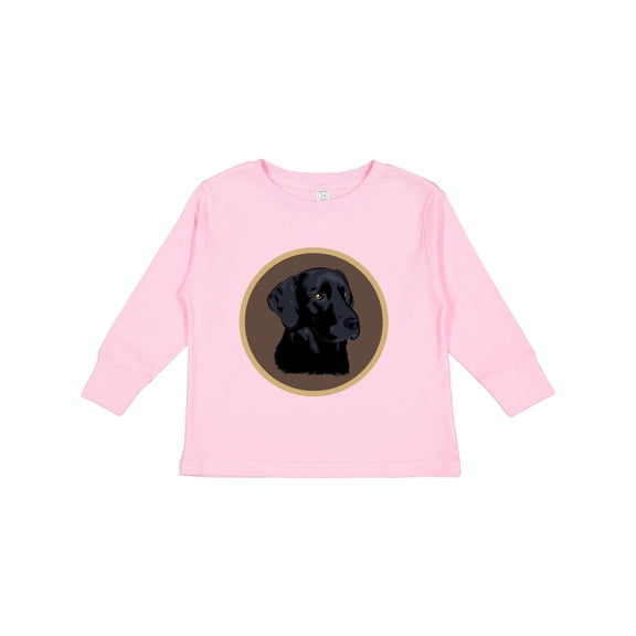 Inktastic Black Lab Dog Labrador Retriever Boys or Girls Long Sleeve Toddler T-Shirt