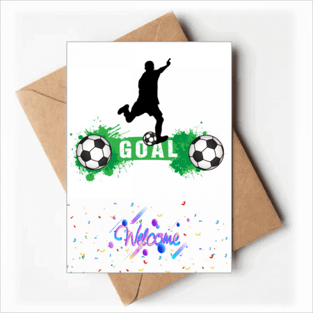 Penalty Soccer Football Sports Text Welcome Back Greeting Cards Envelopes Blank