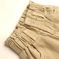 thumbnail image 4 of KIDSCOOL SPACE Baby Girls Boys Jeans, 12M-5T Little Kids Ribbed Waist With D-rings Denim Pants,Apricot,3-4 Years, 4 of 6