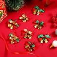 thumbnail image 3 of 20PCS Christmas Bow with Bells for Crafts Christmas Mini Bowknot Ornament Craft Present Bow Christmas Tree Wreaths Hanging Decor, 3 of 7