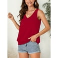 thumbnail image 5 of Womens V Neck Casual Tank Tops Fit Sleeveless Summer Tops Shirts Blouses, 5 of 5