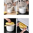thumbnail image 4 of Large Capacity Rice Cooker with Lid, 1Pc Leakproof Plastic Thermal Lunch Steamer, BPA Free Easy Clean Food Storage Container For Home Office Lunch, Microwave Safe (Yellow[L], 9.06x9.06x6.1"), 4 of 6