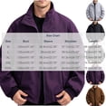 thumbnail image 3 of LODIENY Men Stand Collar Baggy Jacket with Pockets Zip Up Lightweight Long Sleeve Coat Casual Windbreaker Stylish Fall Golf Work Jackets Purple XXXL, 3 of 7
