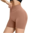 thumbnail image 3 of gbyLJF Women's Seamless High Waist Biker Shorts Stretch Tummy Hide Workout Yoga Shorts Butt Lift Slim Athletic Shorts, 3 of 4