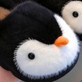 thumbnail image 6 of Kakishop Kids Toddler Slippers Baby Girls Boys Cute Cartoon House Shoes Children's Non Slip Warm Fall Winter Fuzzy Indoor Slipper Black, 11(4-5 Years), 6 of 8