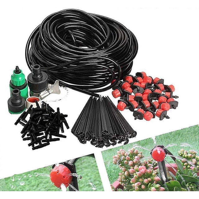Irrigation System 25m, Irrigation Sets Micro Drip Irrigation Kit Automatic Sprinkler Drip Irrigation Garden Irrigation For Landscape, Flower Bed, Pati