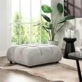 thumbnail image 2 of Pemberly Row 36" Modular Modern Cocktail Ottoman Pebble Gray Corduroy, 2 of 10