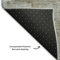 thumbnail image 7 of HomeRoots 678004 9 x 12 ft. Gray Brown & Ivory Abstract Transitional Washable Machine Made Rectangle Area Rug with UV Protection, 7 of 7