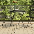 thumbnail image 1 of vidaXL Folding Bistro Table Black 55x54x71 cm Poly Rattan, 1 of 4