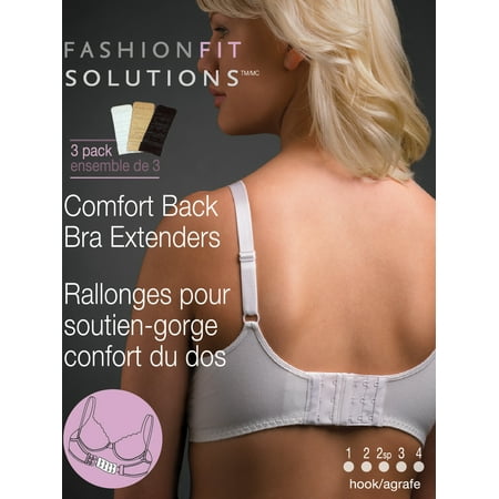 

Fashion Essentials 2 Hook Multi Pack Bra Extender 1.5 Inch Multi One-Size
