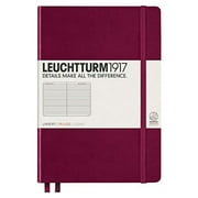 LEUCHTTURM1917 - Medium A5 Ruled Hardcover Notebook (Port Red) - 251 Numbered Pages