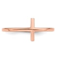 thumbnail image 5 of Sterling Silver Rose Gold-plated Sideways Cross Ring, 5 of 5