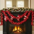 thumbnail image 7 of Deeceymbur Red Christmas Tinsel Garland Glittering Party Decor for Tree Fireplace Wall, 7 of 7