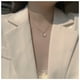 thumbnail image 3 of Clavicle necklace clavicle chain simple necklace mom necklace Heart Pendant Necklace Opal Heart Shape Clavicle Necklace Adjustable Length Alloy Pendant Necklace for All Neck Sizes ANGGREK Otros, 3 of 8
