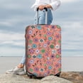 thumbnail image 3 of Lsque Color Flowers Printed Luggage Cover, Travel Luggage Protector,Scratch and Dirt Resistant, Fits 18-32 Inch Luggage - Medium, 3 of 9