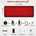 thumbnail image 7 of Acekid 31.5" x 11.8" Infrared Light Therapy Belt ,Red Light Therapy for Body, with 360 LEDs, Therapy Mat with Timer for Back Shoulder Waist Muscle Pain Relief, 7 of 7