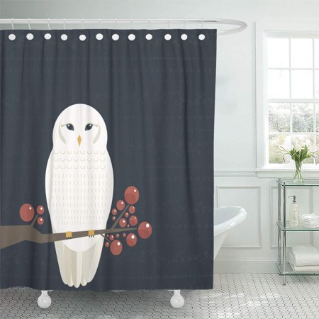 Yusdecor Drawing White Owl Sitting Bench Bird Line Beautiful Cartoon Bathroom Decor Bath Shower Curtain 60x72 Inch Walmart Canada