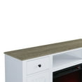 thumbnail image 3 of FESTIVO Farmhouse TV Stand with Fireplace for up to 65" TV - 60"W x 33"H x 15.5"D Grayish-white, 3 of 5