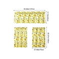 thumbnail image 2 of 3Pcs Kitchen Curtain Set, Small Coffee Valance & Tiers for Basement, Light Filtering & Heat Insulating Window Treatment for Small Windows, Yellow, 2 of 8