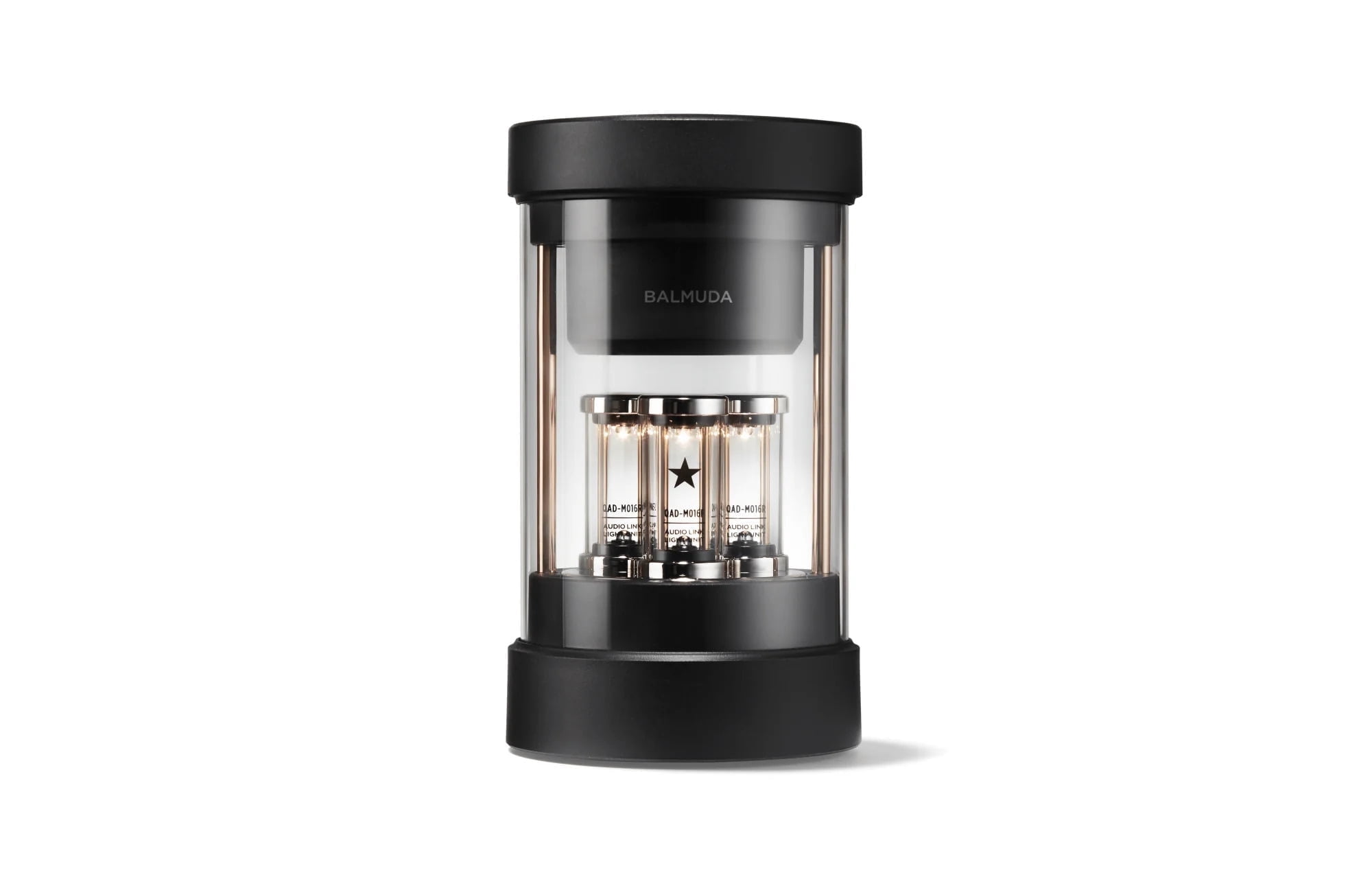 BALMUDA The Speaker Portable Bluetooth Speaker with LED Light Show, Rechargeable, USB-C Charging, 7-Hour Playtime, Black
