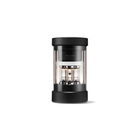 BALMUDA The Speaker Portable Bluetooth Speaker with LED Light Show, Rechargeable, USB-C Charging, 7-Hour Playtime, Black