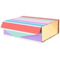 thumbnail image 1 of FFIY Large Gift Box 14x9.5x4.5 Inches, Sturdy Gift Box with Lid, Collapsible Gift Box with Magnetic Closure, Bridesmaid Proposal Box for Gift Packaging (Multicolor Glossy Finish), 1 of 6