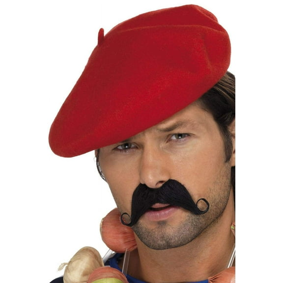 Beret Adult Red Around The World One Size Unisex Fancy Dress Party Book Week Halloween