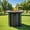 Black+Brown, variant on Tabletop Heater, 28" Propane Gas Fire Pit Table, 50000 BTU Square Steel Fire Pit for Outside Patio Deck Garden Backyard-Black, Black Patio Heater,Steel Outdoor Heater For Deck