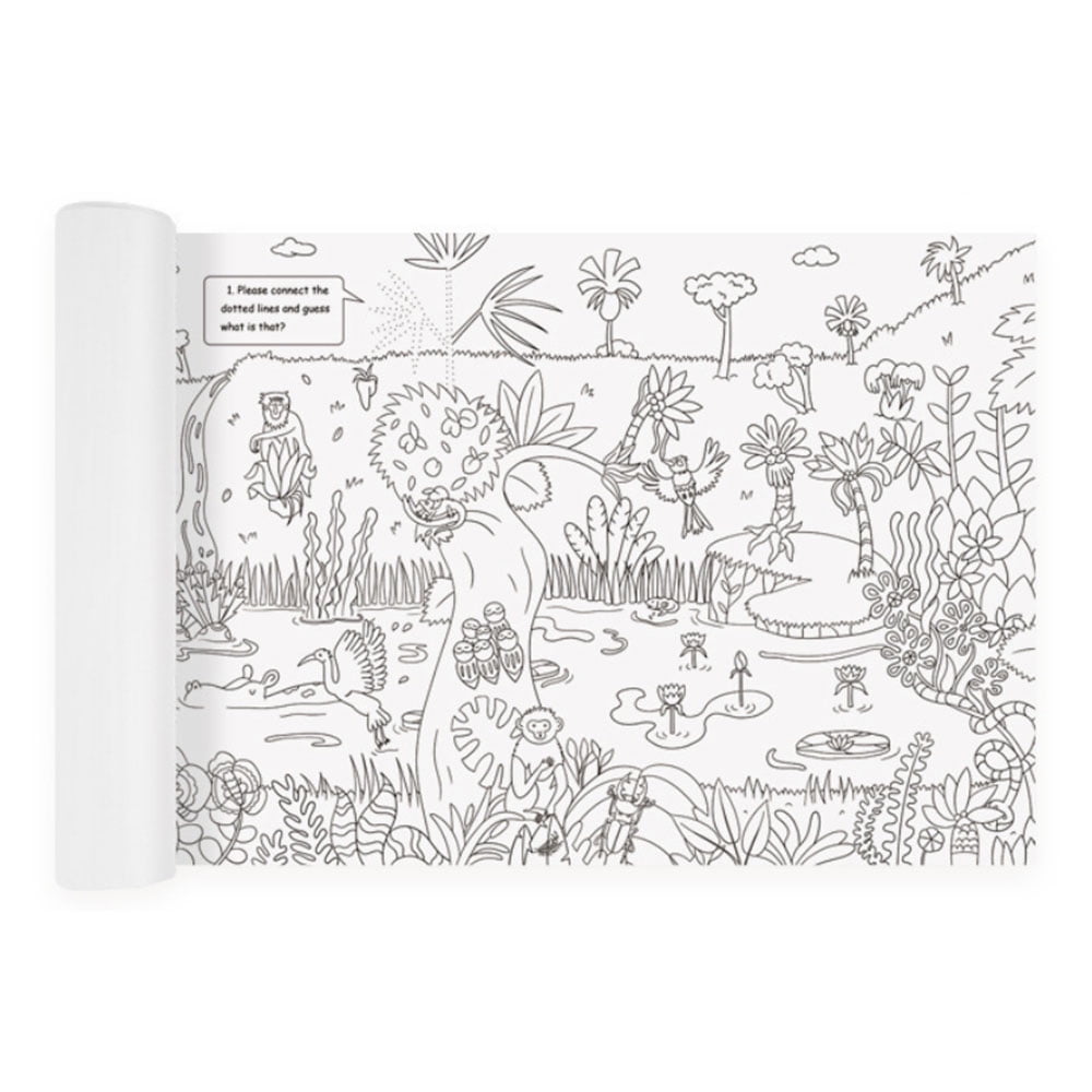 10M Large Coloring Poster Kids Colorable Frame Fun Painting Activity