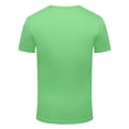 thumbnail image 5 of IWRICH Men's Disco Graphic Printed Crew Neck T Shirts Short Sleeve Casual Tees Mardi Gras Tops Green XL, 5 of 5