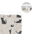 thumbnail image 5 of Yayeee Shower Curtain with Hooks 72"x72" Waterproof Fabric Bathroom Hanging Decor, Black Cute Cats, 5 of 5