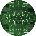 thumbnail image 1 of Ahgly Company Indoor Round Persian Emerald Green Traditional Area Rugs, 8' Round, 1 of 4