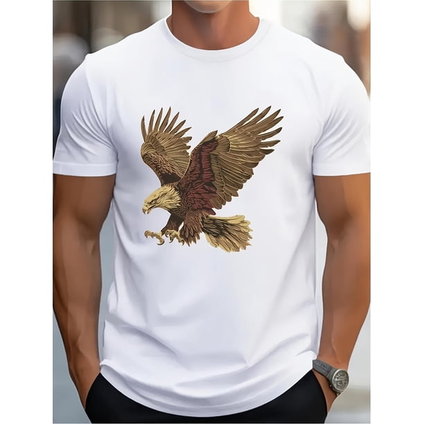 Camiseta de algodón puro Freedom Eagle para hombre, ajuste cómodo, para adultos, hombres, mujeres, adolescentes y jóvenes.