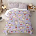 thumbnail image 2 of Manfei Cute Chihuahua Dog Twin Quilt Set, Pet Lover Twin Coverlet Set, Light Lavender, 2pcs, 1 Bedspread and 1 Pillowcase, 2 of 7