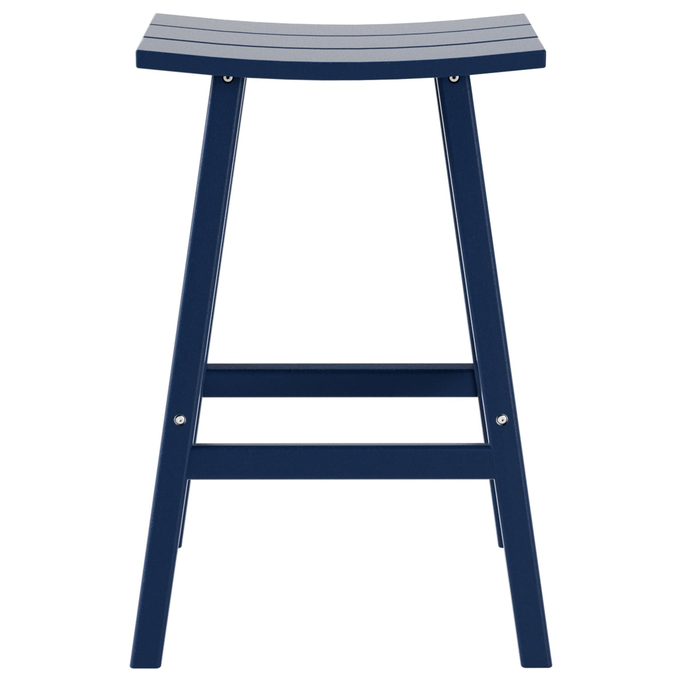 GARDEN 29" Inches Adirondack Plastic Outdoor Bar Stools (Set of 2), Navy Blue