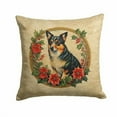 thumbnail image 2 of Lancashire Heeler Christmas Flowers Throw Pillow 14 in x 14 in, 2 of 2