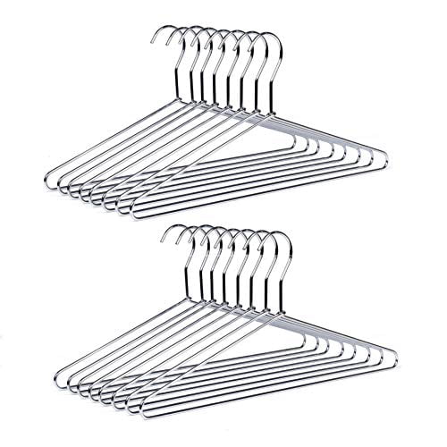 24  WIRE HANGERS 18 inch standard White Shirt hangars Cleaners home clothes