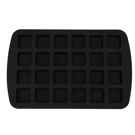 

Xinqinghao Cake Make 24-Cavity Silicone Brownie Squares Baking Mold Chocolate Mold Bakeware Black