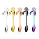 thumbnail image 5 of 5pc Set Dog Long Handle Spoons Flatware Coffee Drinking Tools Kitchen Gadget (Multicolor) Handle hanging puppy coffee spoon, 5 of 5