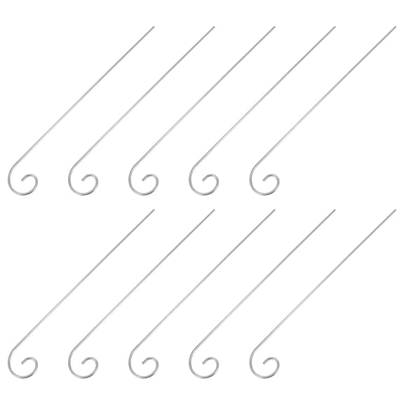 Beaupretty Iron Shepherd Hooks Small and Sleek for Garden Decor and Lanterns 10Pcs
