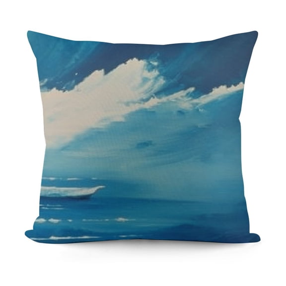 YINGXI Blue and White Pillow Covers Abstract Home Decor, Decorative Throw Pillowcase Cushion Soft for Bed Sofa Couch 12x12in