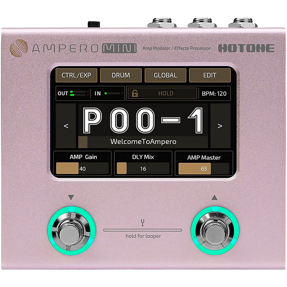 Hotone MP-50PT Ampero Mini Purple Taro Guitar Multi-Effects Pedal