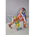 thumbnail image 4 of Nifao Graffiti Painted Gorilla Made of Modern Resin Statue – Home Decor Sculpture, 6"L x 11"W x 11"H, 4 of 10