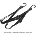 thumbnail image 2 of IDEANATEGRATE 2Pack Motorcycle Strap Black Rubber for Securing Luggage on Roads, 2 of 8