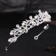 thumbnail image 4 of Zhuge Tiara de boda para novia, diadema de princesa, corona de novia, joyería para el cabello con diamantes de imitación de cristal, decoración para novia, cumpleaños, graduación, boda (plateada), 4 of 5