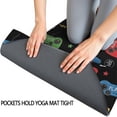 thumbnail image 3 of Colorful Controllers Games Black Pattern Hot Yoga Mat Towel Non Slip for Hot Yoga - Quick-Drying Yoga Mat Cover with 4 Corner Pockets with Travel Bag - Hot Yoga Towel Non Slip 74"x26", 3 of 6