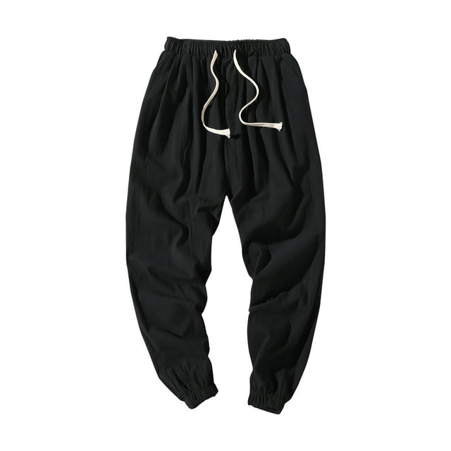 Pantalons pour Hommes, Mode Été Décontracté Taille Élastique avec Poche