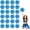 Blue+White, variant on 24 Pack Cheerleading pom poms,Cheer pom poms Sports Dance Cheer Plastic Pom Poms Cheerleading for Sports Team Spirit Cheering (Blue+Pink+White)