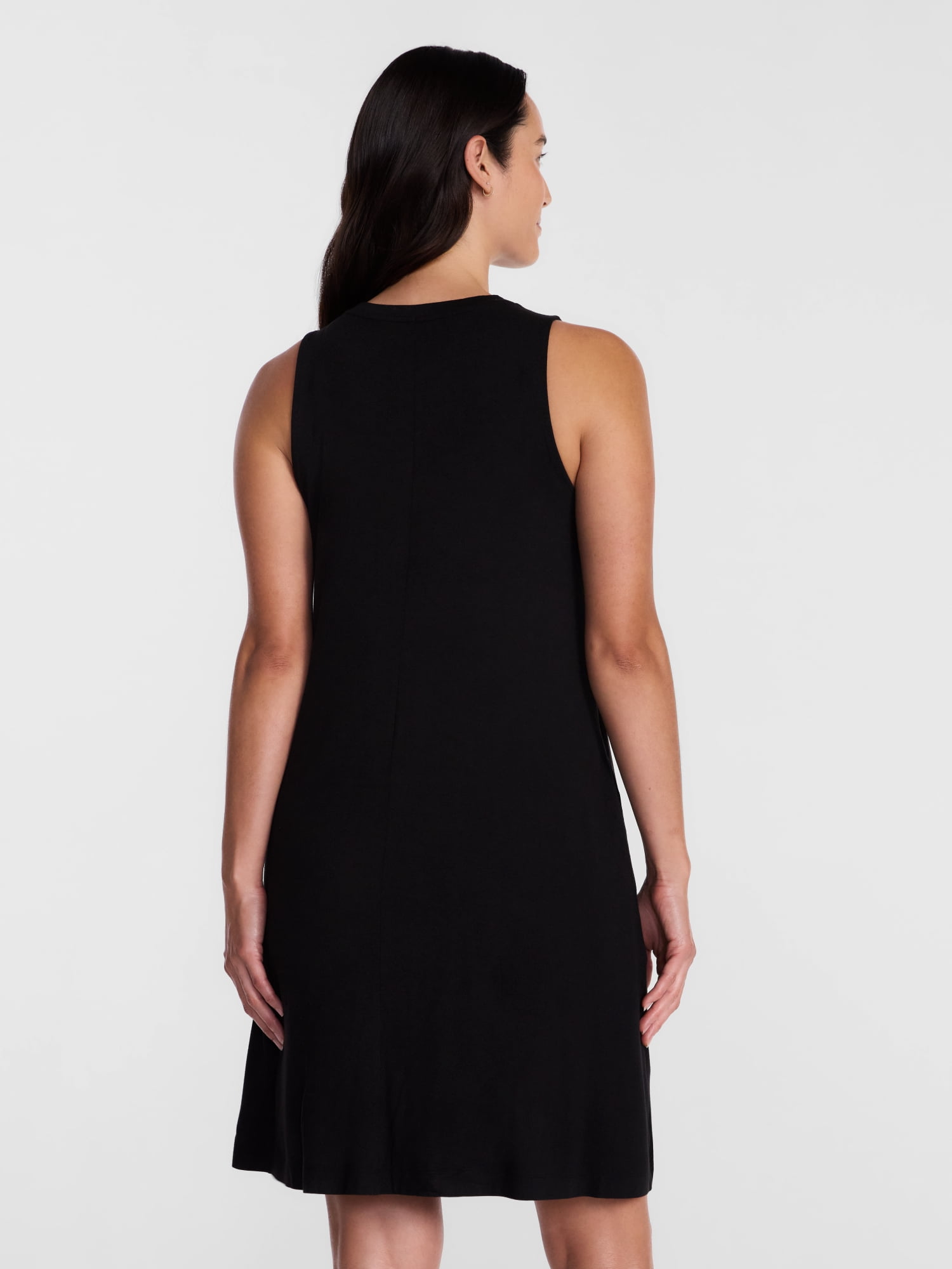 Time and Tru Women’s Sleeveless Knit Swing Dress, Sizes XS-XXXL